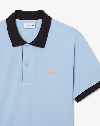Classic Fit Contrasterend Geribbeld Polohemd