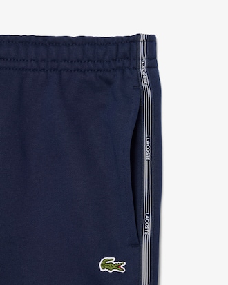 Regular Fit Fleece Short met Logostreep