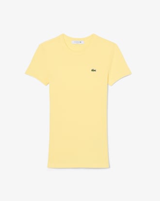 Slim Fit Geribbelde Katoenen T-shirt