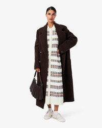 Geribbelde Gebreide Jurk met Polokraag