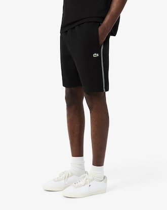 Regular Fit Fleece Short met Logostreep