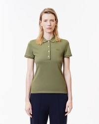 Lacoste-polo dames stretch van katoenpiqué