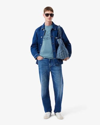 Katoenen Jersey T-shirt met Druck