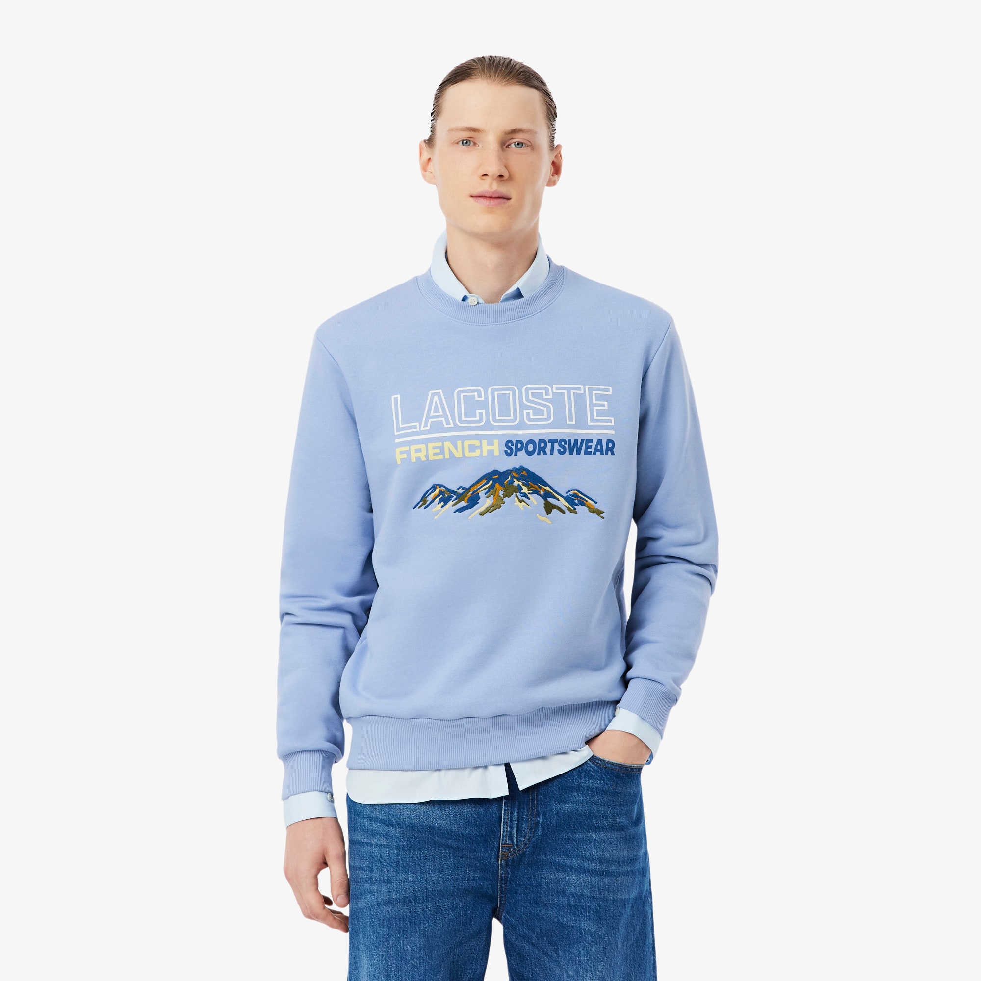 Fleece Sweatshirt met Geborduurd Motief - Heren sweatshirts
