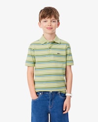 Petit Piqu&eacute; Polo met Contraststrepen
