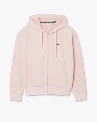 Piqu&eacute; Hoodie met Rits