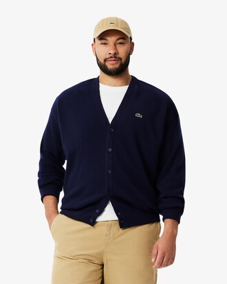 Relaxed Fit Gekaard Wollen Cardigan