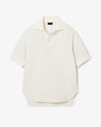 Runway Loose Fit Polohemd van Boucl&eacute; Breistof