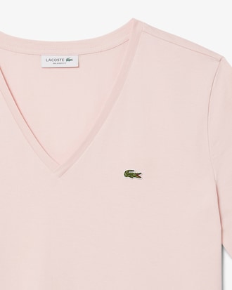 Relaxed Fit Zacht Katoenen T-shirt met V-hals