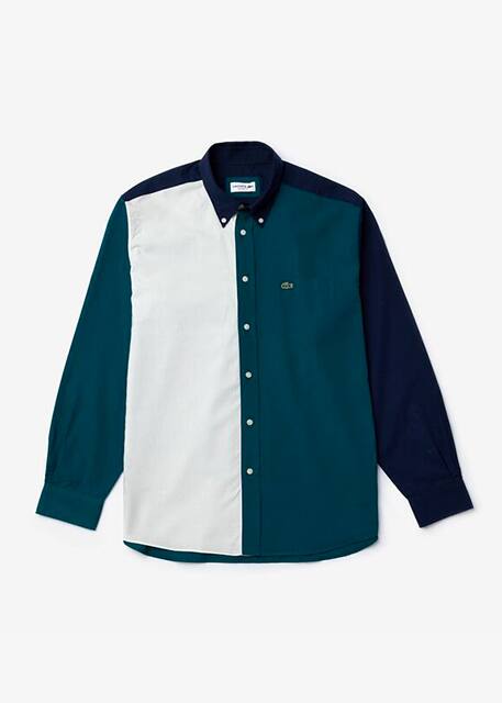 Camisa Lacoste 'oversize' em algod&atilde;o leve