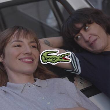 P&oacute;lo cinzento crocodilo cinzento com ajuste fino