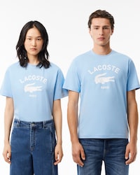 T-shirt de Algodão com Estampado de Assinatura