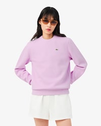 Sweatshirt em Piqu&eacute; com Decote Redondo Relaxed Fit