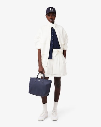 Casaco de Malha Slim Fit em Pointelle