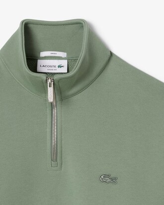 Sweatshirt de Velo Grosso com Fecho na Gola