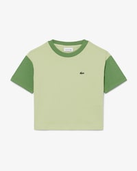 T-shirt de Algod&atilde;o com Acabamento em Contraste