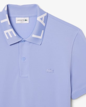 Polo em Jacquard com Marca Slim Fit