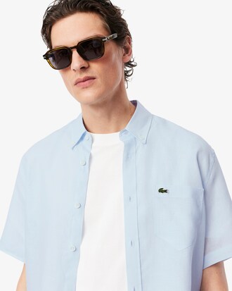 Camisa de Linho de Manga Curta