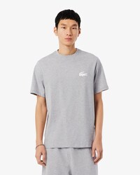 T-shirt Loungewear de Algod&atilde;o com Estampado de Crocodilo