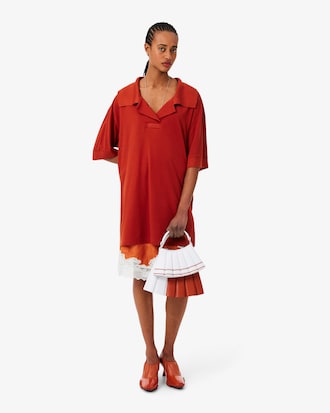 Mala Lenglen Runway em Pele de Duas Tonalidades Tamanho Pequeno