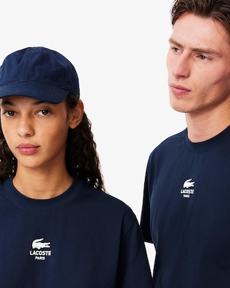 T-shirt de Algodão com Estampado de Assinatura
