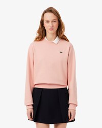 Sweatshirt de Velo com Colarinho Redondo Relaxed Fit