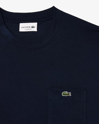 T-shirt de Algodão com Bolso no Peito
