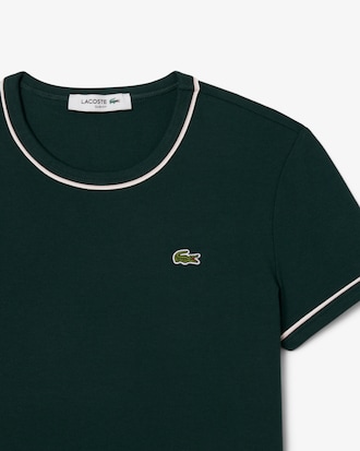 T-shirt de Jersey com Rebordo em Contraste
