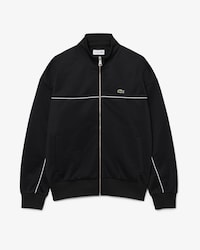Sweatshirt com Fecho e Acabamento em Contraste