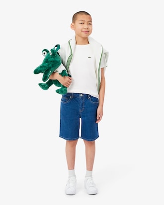 T-shirt de Algod&atilde;o Listrada e com Logo