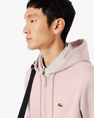 Hoodie em Felpa com Fecho