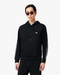 Camisola com Capuz com Fecho com Listras com Logo