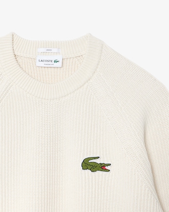 Sweater de Algodão Canelado com Emblema