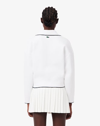 Sweatshirt de T&eacute;nis Heritage com Gola de Polo