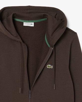 Hoodie em Felpa com Fecho