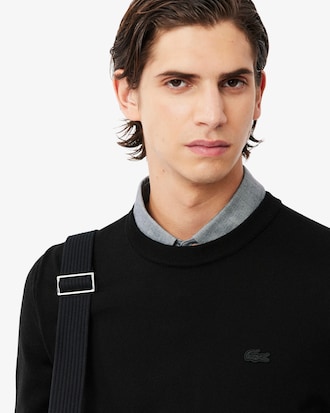 Sweater de Lã Merino com Decote Redondo
