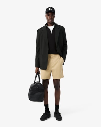 Sweater de Gola Alta em Algod&atilde;o e com Fecho