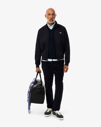 Sweater Monocromática de Algodão com Decote em V