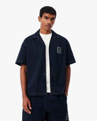Camisa de Manga Curta Relaxed Fit de Algod&atilde;o