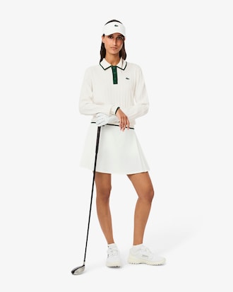 Sweater de Golfe Elástica com Gola de Polo