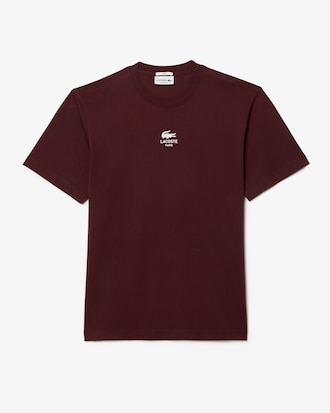 T-shirt de Algodão com Estampado de Assinatura
