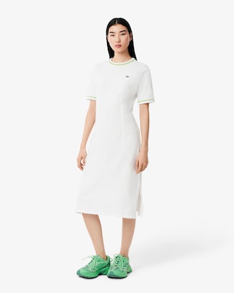 Vestido tipo T-shirt Jersey com Acabamento em Contraste