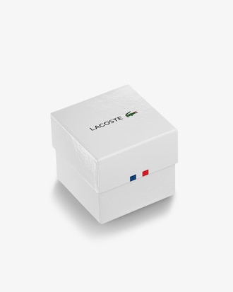Rel&oacute;gio Lacoste.12.12 com pulseira de silicone azul, para mulher