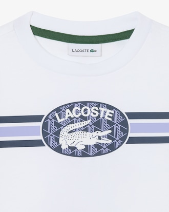 T-shirt de Algodão com Estampado de Monograma