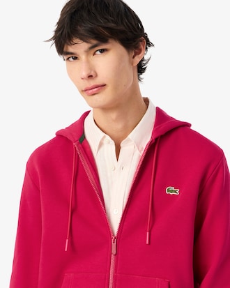 Hoodie em Felpa com Fecho