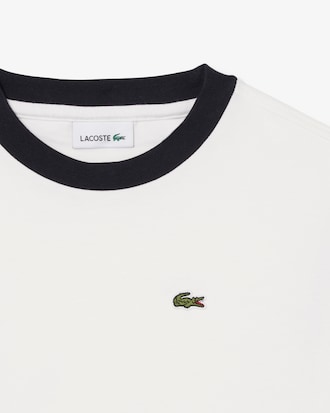 T-shirt de Algod&atilde;o com Acabamento em Contraste