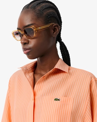 Vestido Camiseiro Oversize com Mistura de Linho