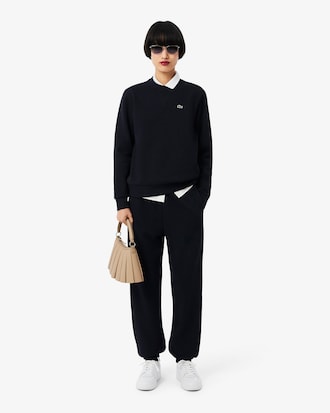 Sweatshirt em Piqu&eacute; com Decote Redondo Relaxed Fit