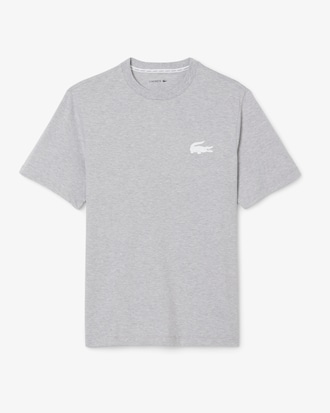 T-shirt Loungewear de Algod&atilde;o com Estampado de Crocodilo