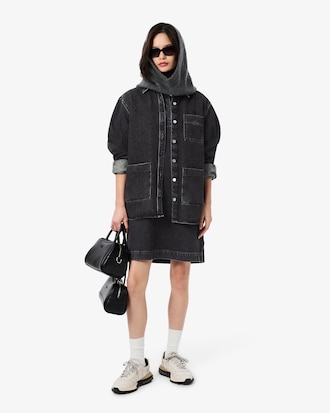 Vestido de Ganga de Algod&atilde;o Oversize